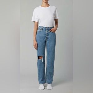 NWT STILL HERE NYC CHILDHOOD JEANS in classic blue